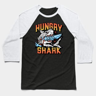 Hungry shark - wild shark design Baseball T-Shirt